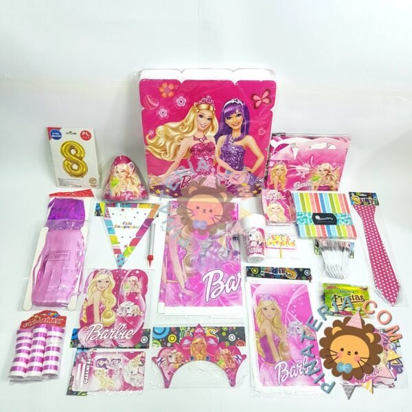 kit de decoración personalizado para fiestas infantiles | Decoración temática Barbie para cumpleaños infantil fiestas y piñatas Bogotá