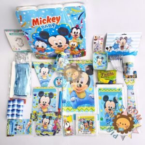 kit de decoración personalizado para fiestas infantiles | Decoración temática Mickey bebe para cumpleaños infantil fiestas y piñatas piñatería en Bogotá