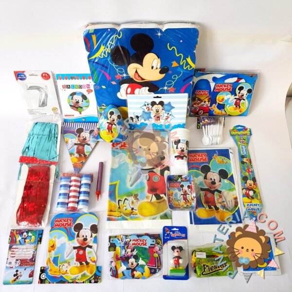 kit de decoración personalizado para fiestas infantiles | Decoración temática Mickey mouse para cumpleaños infantil fiestas y piñatas piñatería en Bogotá