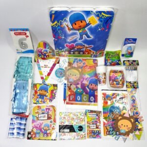 kit de decoración personalizado para fiestas infantiles | Decoración temática Pocoyo para cumpleaños infantil fiestas y piñatas piñatería en Bogotá