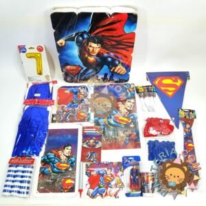 kit de decoración personalizado para fiestas infantiles | Decoración temática Superman para cumpleaños infantil fiestas y piñatas piñatería en Bogotá