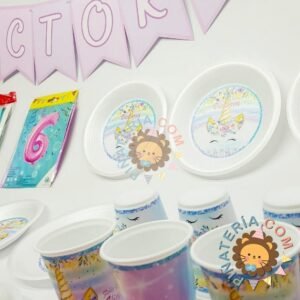 kit de decoración personalizado para fiestas infantiles| Decoración temática Unicornio pestañas para cumpleaños infantil fiestas y piñatas - piñatería en Bogotá